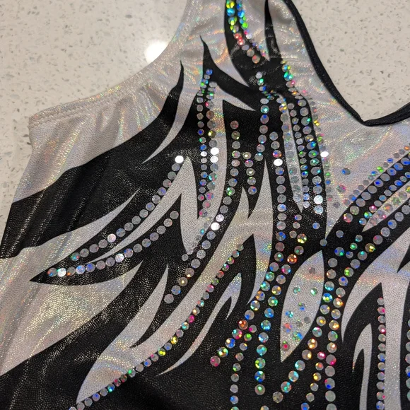 DREAMLIGHT GK Elite AXS Adult Extra Small Gymnastics Dance Leotard COMPETITION - Picture 8 of 10